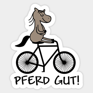 Good horse rides a bike Sticker